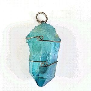Aqua Aura Quartz pendant
